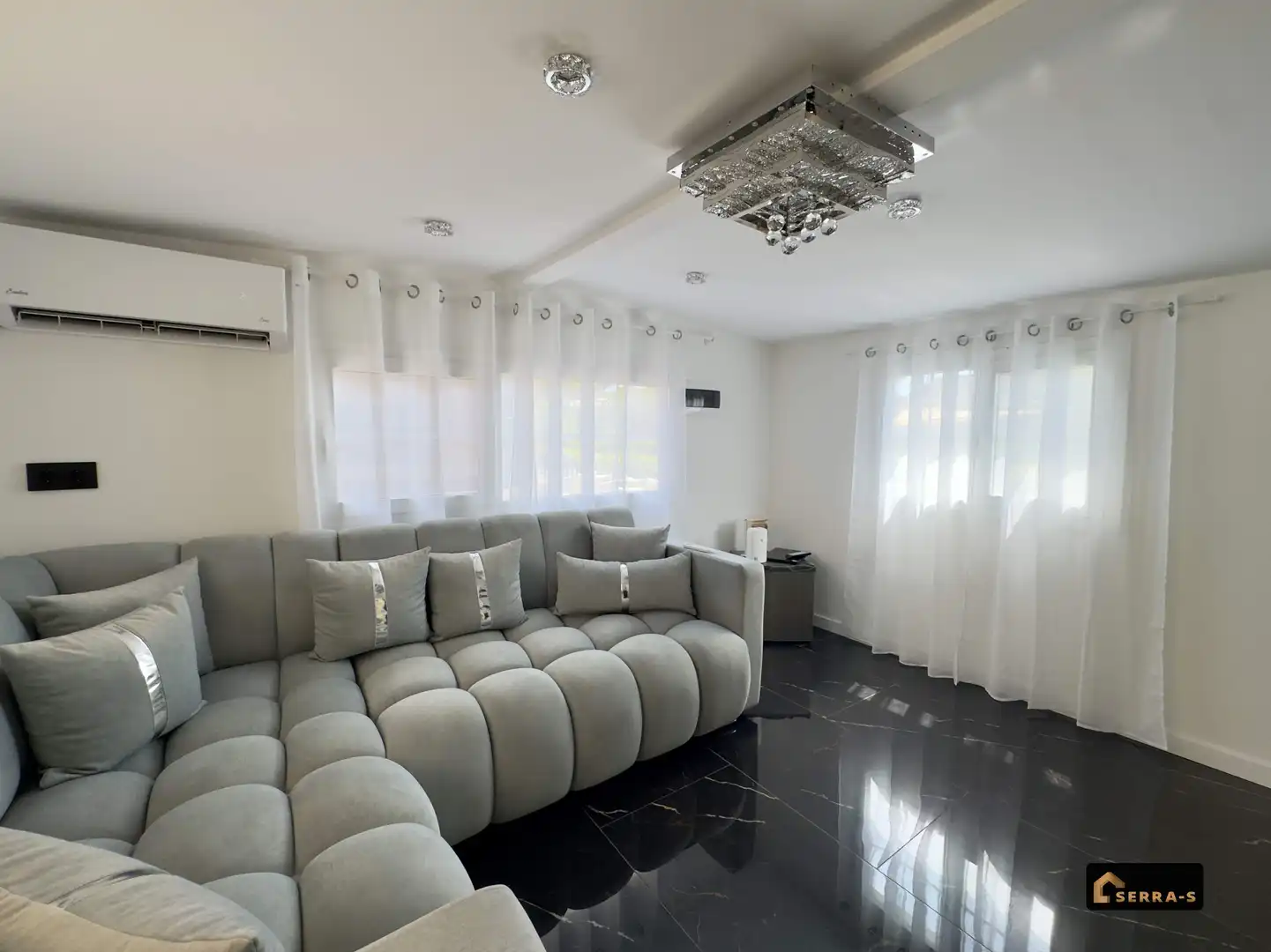 Sala de estar de Casa o chalet en venta en Palafolls con Aire acondicionado y Piscina comunitaria