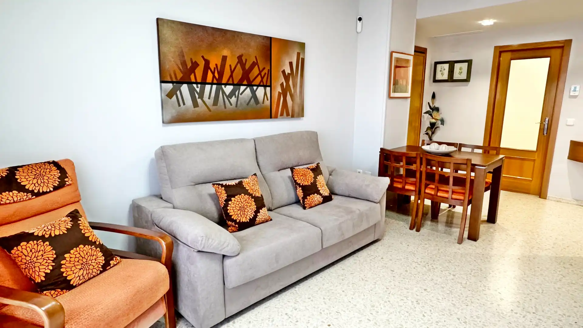Sala de estar de Apartamento de alquiler en Gandia con Aire acondicionado, Calefacción y Terraza