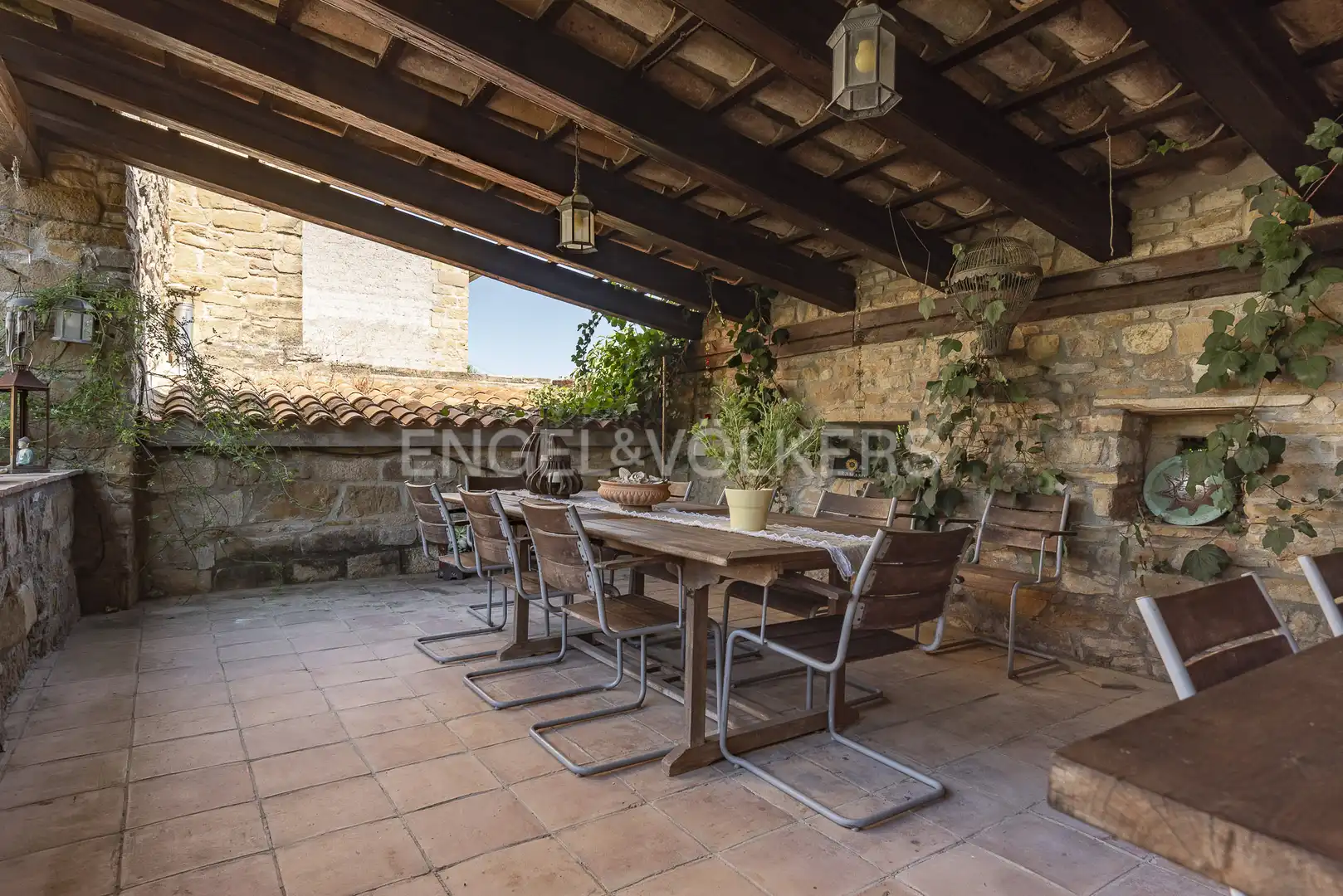 Terrace of Country homes for sale in Castellbell i el Vilar  with Heating, Private garden and Swimming Pool
