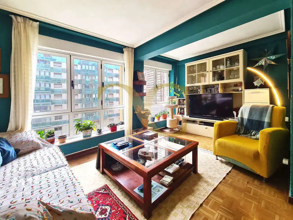 Sala de estar de Piso en venta en Gijón  con Calefacción, Jardín privado y Trastero