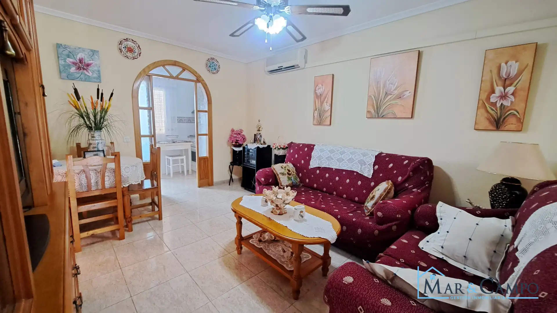 Sala de estar de Casa o chalet en venta en Los Alcázares con Aire acondicionado, Jardín privado y Terraza