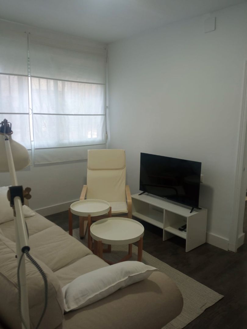 Living room of Flat to rent in  Valencia Capital  with Air Conditioner, Parquet flooring and Furnished