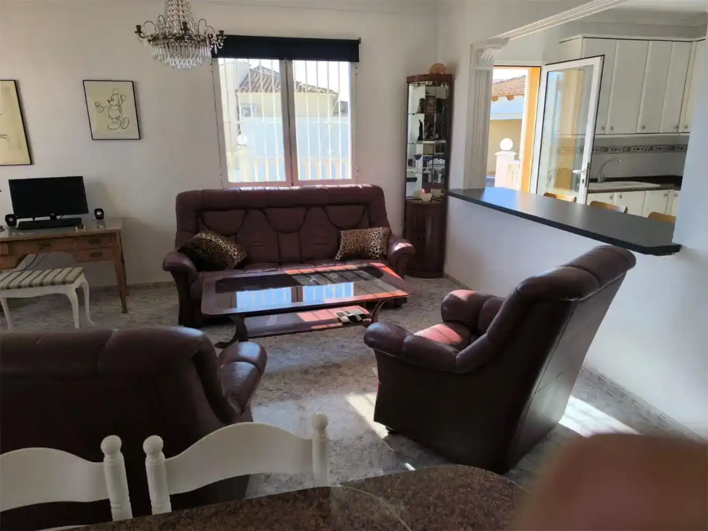 Living room of Flat for sale in Calpe / Calp  with Air Conditioner, Private garden and Swimming Pool