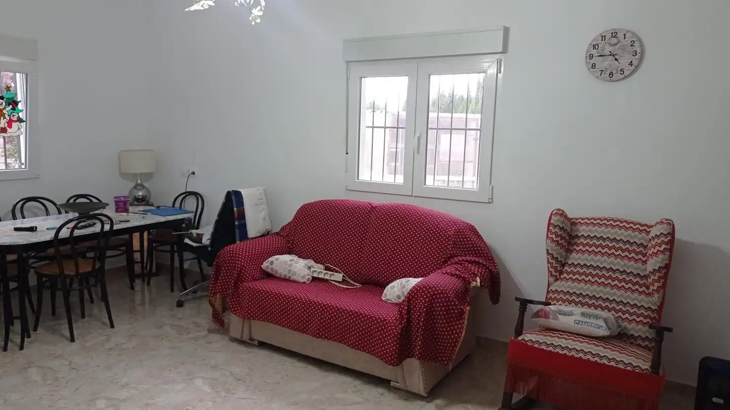 Sala d'estar de Finca rústica en venda en Elche / Elx amb Jardí privat, Terrassa i Piscina