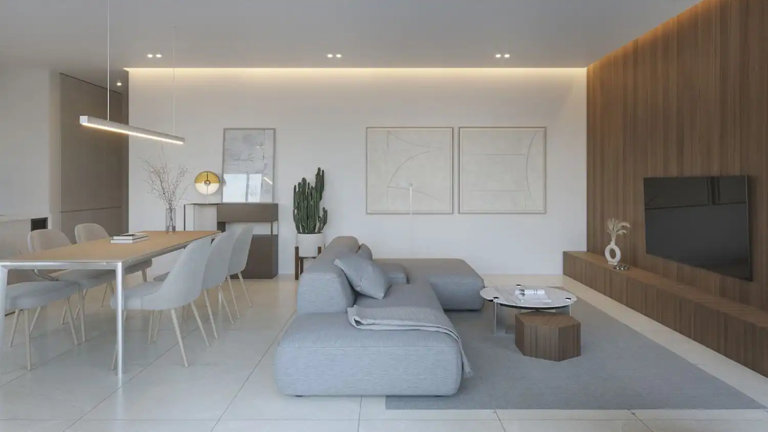 Sala de estar de Piso en venta en La Nucia con Terraza