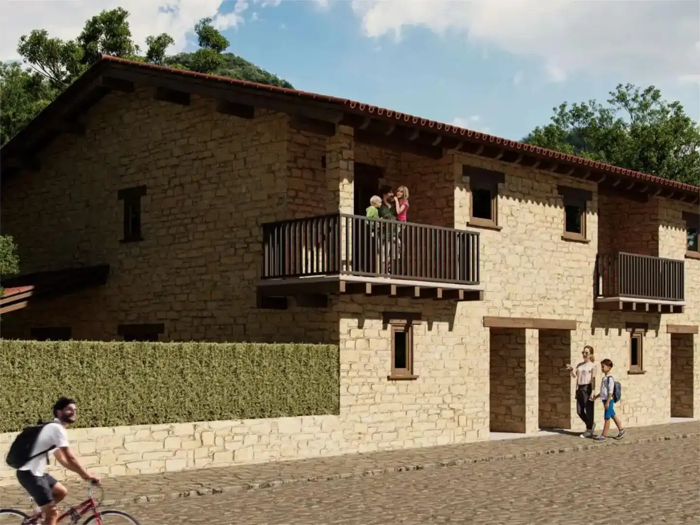 Vista exterior de Casa adosada en venda en Tavertet amb Aire condicionat, Jardí privat i Balcó