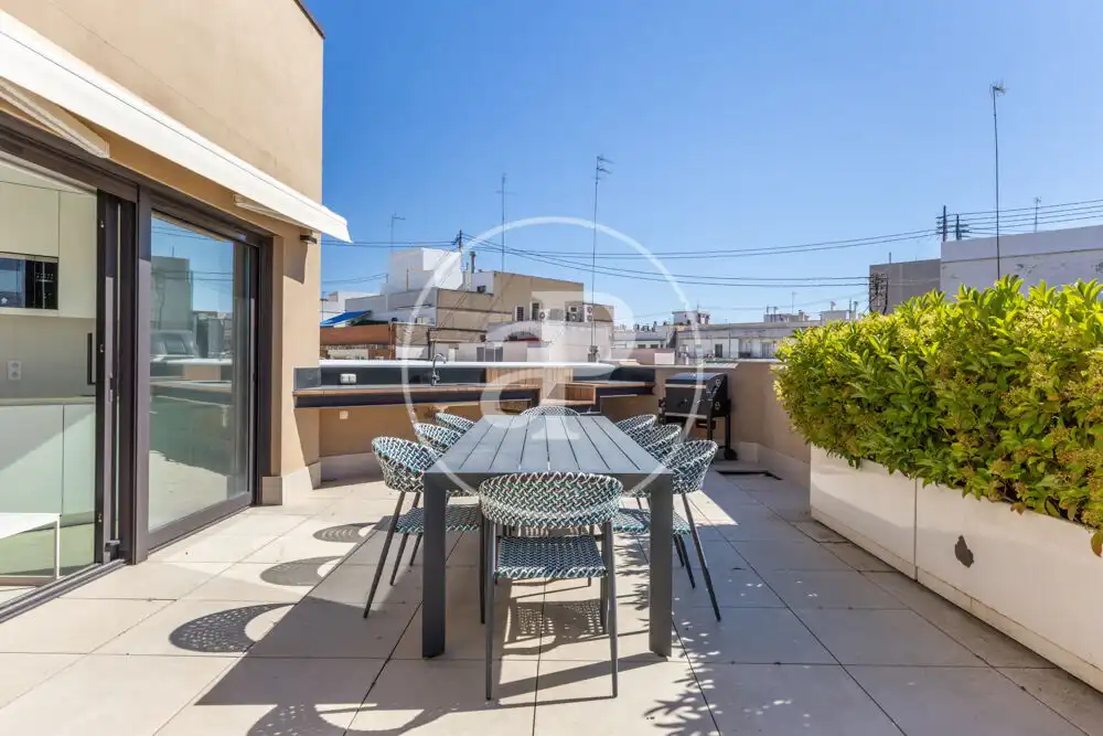 Terrace of Attic for rent in Valencia  with Air Conditioner, Heating and Terrace
