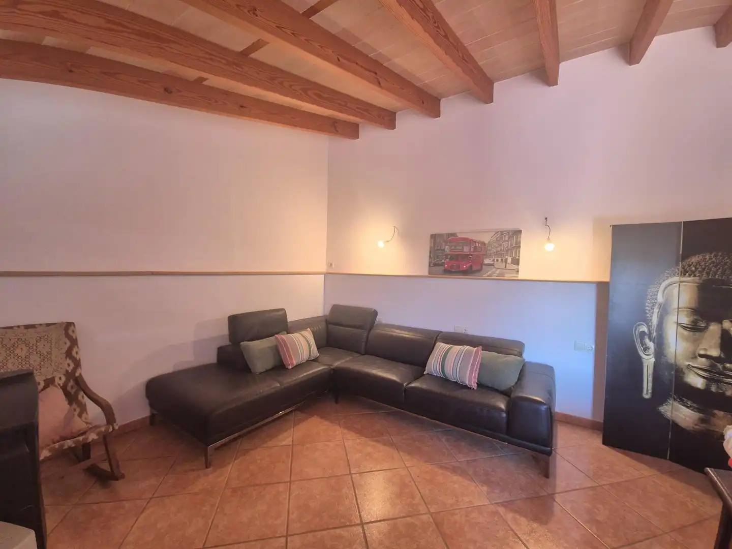 Sala d'estar de Finca rústica de lloguer en Campos amb Aire condicionat, Calefacció i Terrassa