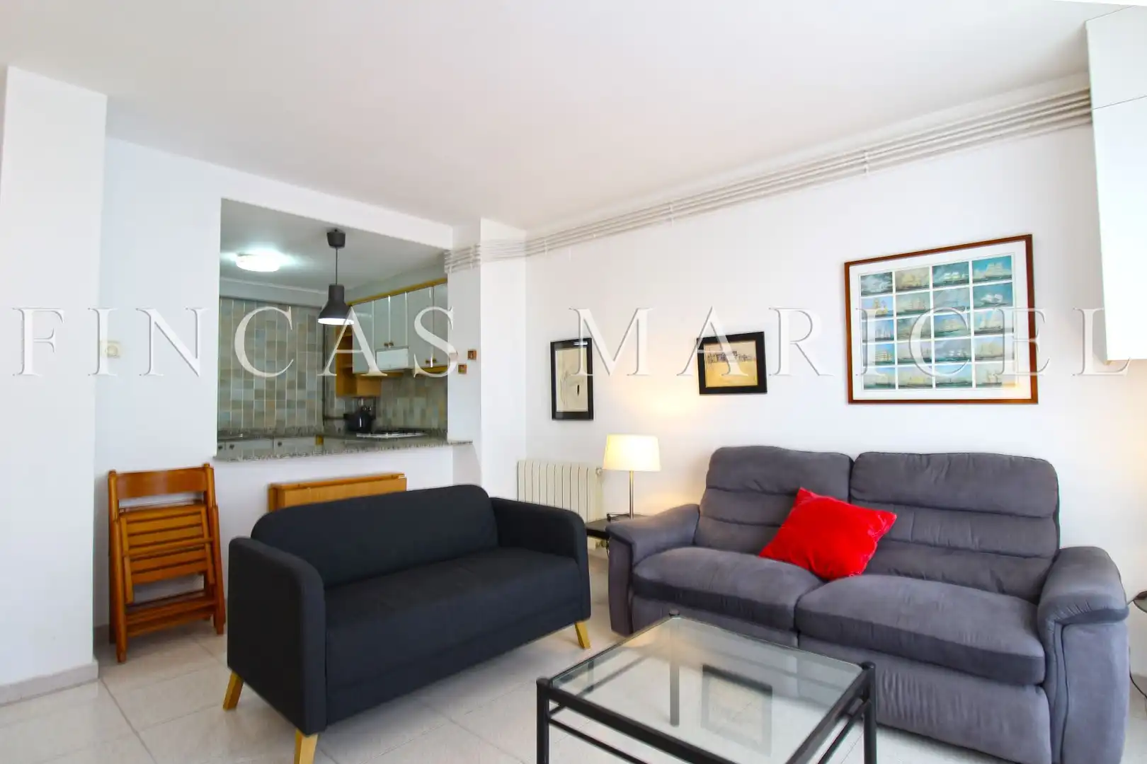 Wohnzimmer von Wohnung zum Verkauf in Sitges mit Klimaanlage, Heizung und Terrasse