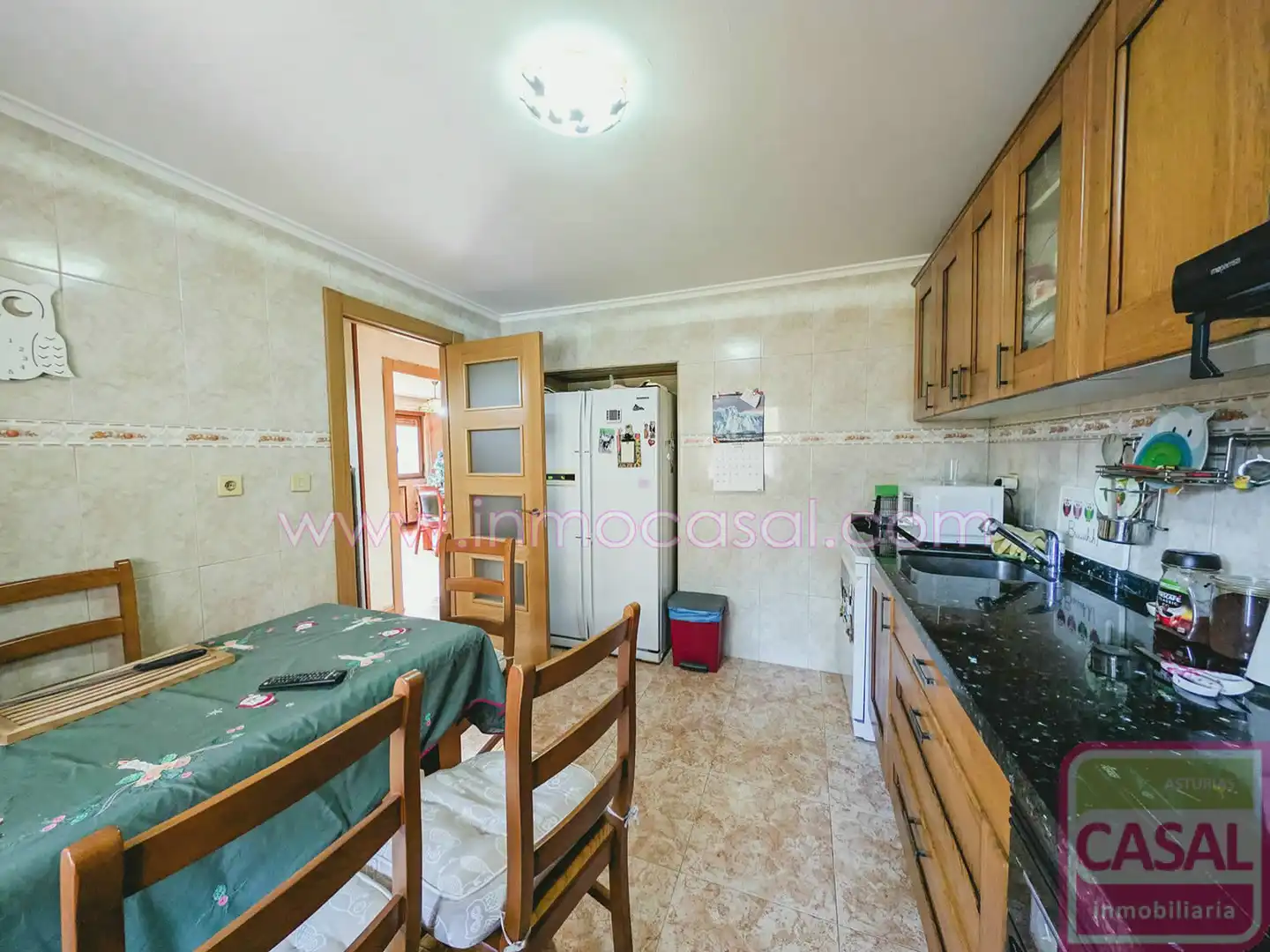 Cuina de Casa o xalet en venda en Mieres (Asturias) amb Calefacció, Terrassa i Traster