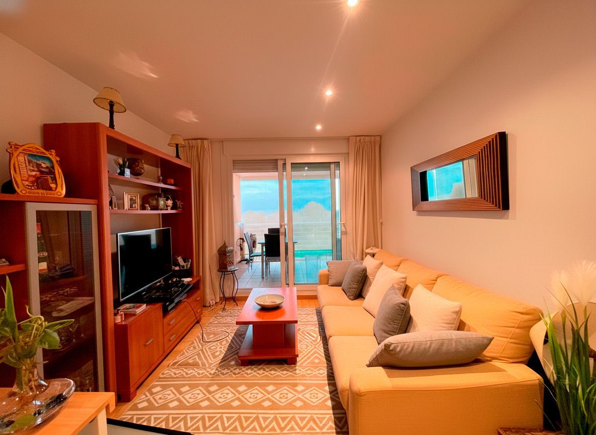 Living room of Flat for sale in San Jorge / Sant Jordi  with Air Conditioner, Heating and Terrace