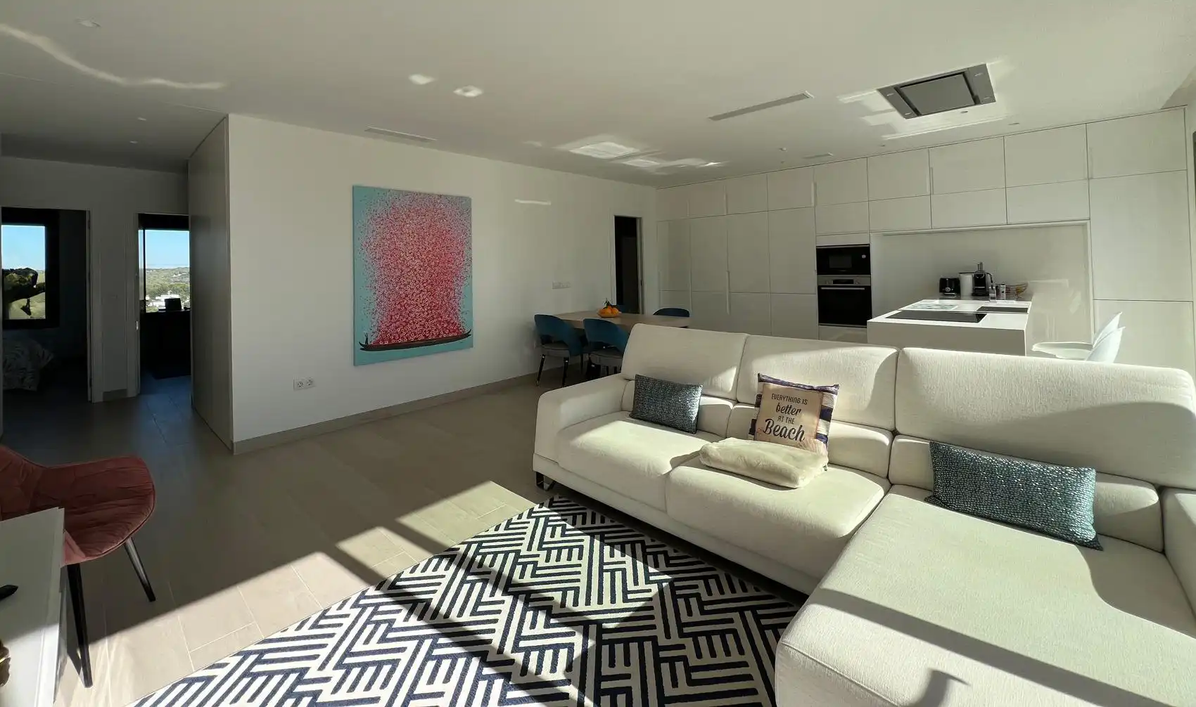 Sala de estar de Apartamento de alquiler en Orihuela con Aire acondicionado, Calefacción y Jardín privado