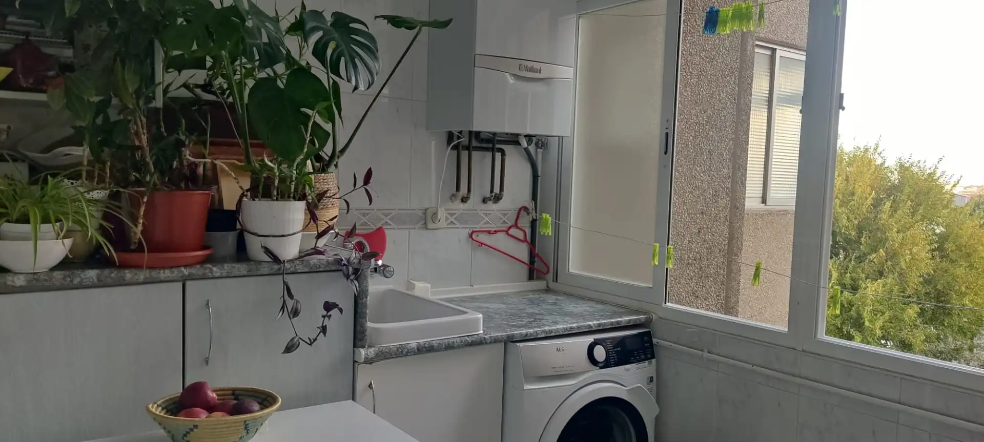 Küche von Wohnung zum Verkauf in Móstoles mit Klimaanlage, Heizung und Privatgarten