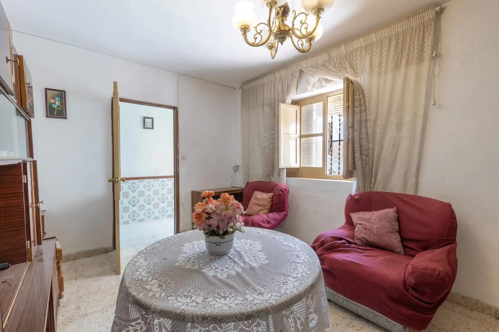 Sala de estar de Casa o chalet en venta en Deifontes con Jardín privado, Terraza y Balcón