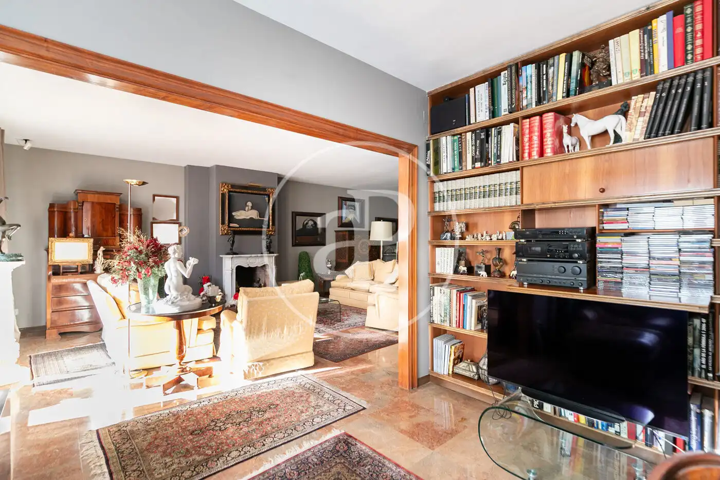 Sala de estar de Piso en venta en Barcelona con Aire acondicionado, Calefacción y Jardín privado