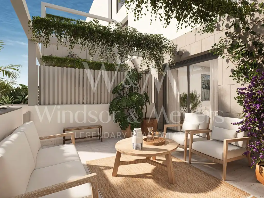 Terrasse von Erdgeschoss zum Verkauf in Eivissa mit Klimaanlage, Schwimmbad und Ofen