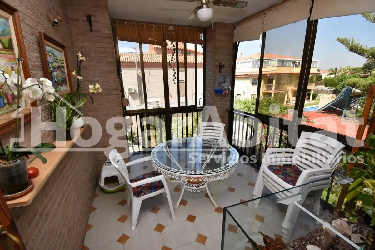 Terrassa de Casa o xalet en venda en Burriana / Borriana amb Calefacció, Jardí privat i Terrassa