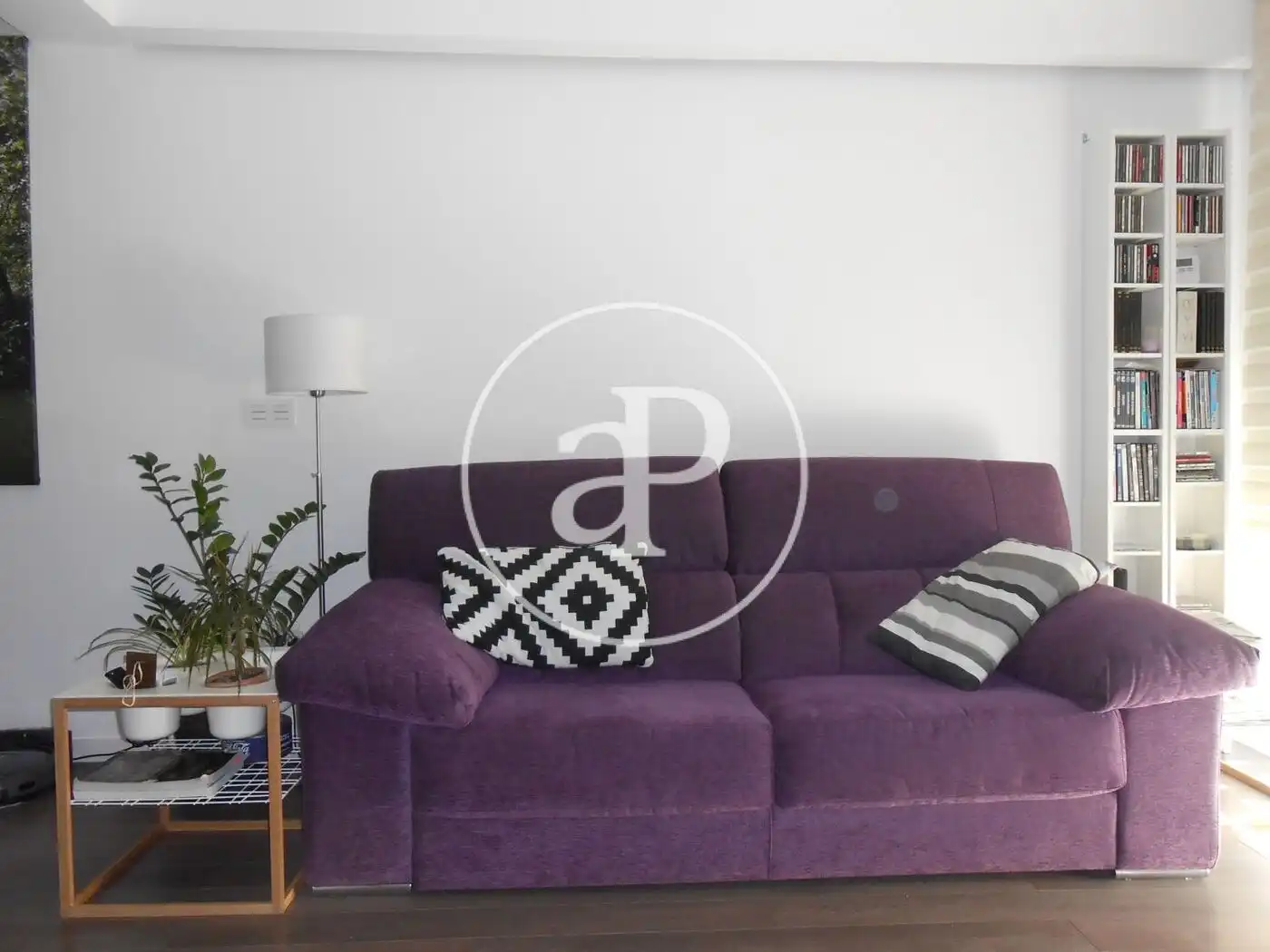 Wohnzimmer von Wohnung zur Miete in Valencia mit Heizung, Möbliert und Balkon
