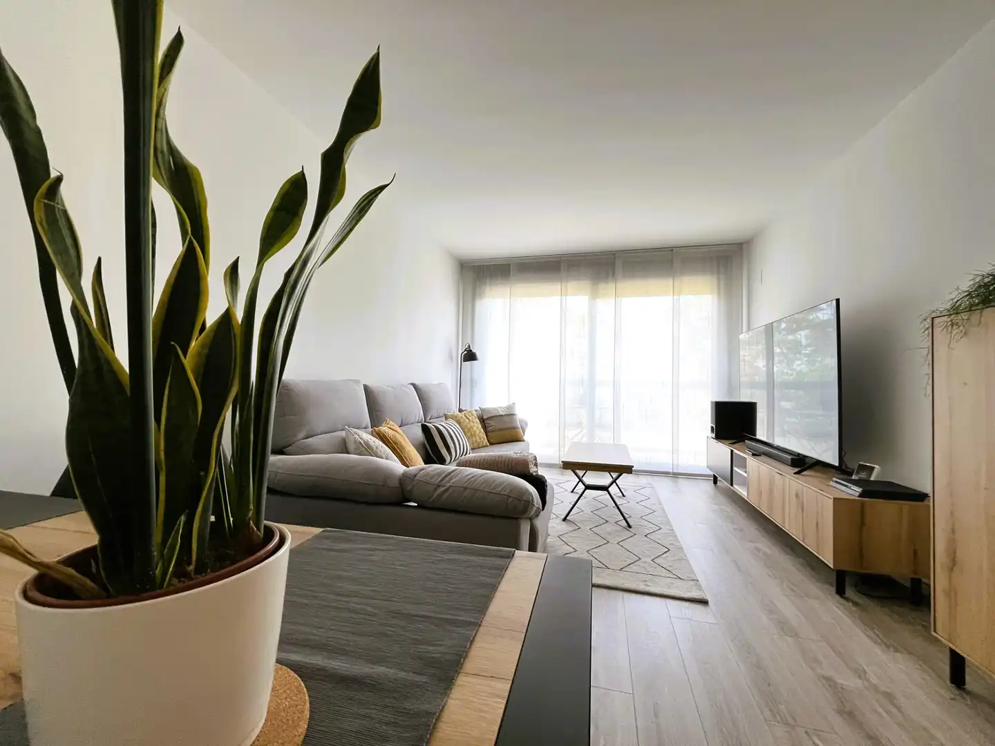Sala de estar de Piso en venta en Mollet del Vallès con Aire acondicionado, Calefacción y Parquet