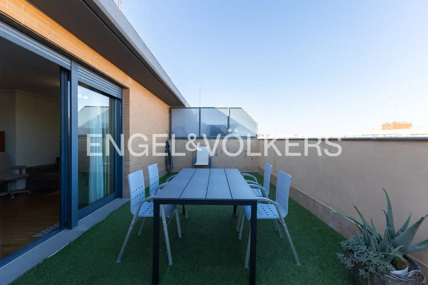 Terrasse von Dachboden zur Miete in Valencia mit Klimaanlage, Heizung und Parkett