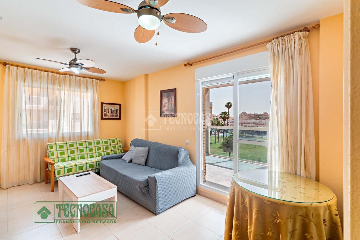 Living room of Flat for sale in Roquetas de Mar  with Air Conditioner, Terrace and Balcony