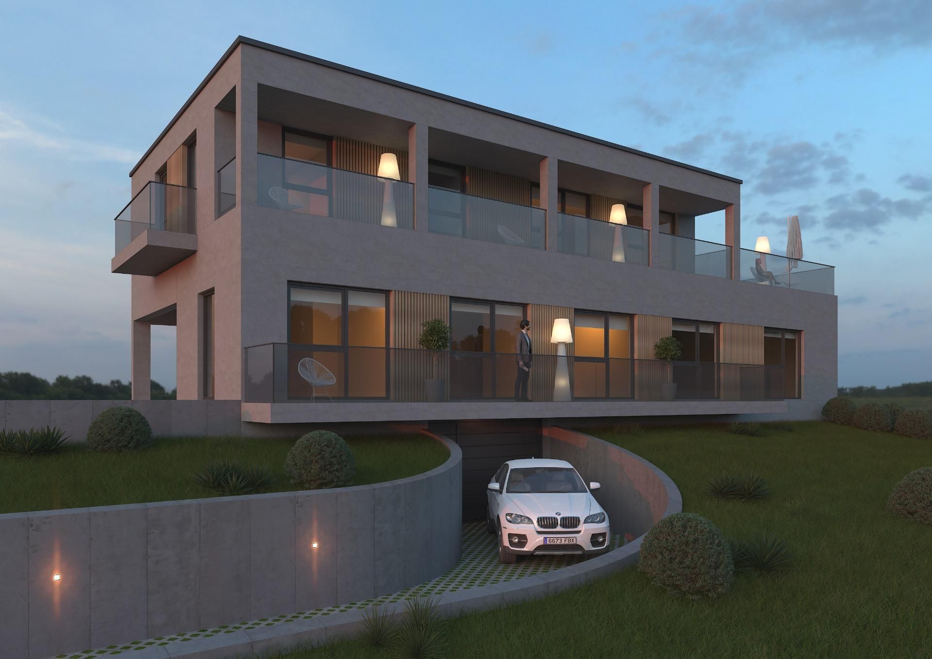 Außenansicht von Wohnungen zum Verkauf in O Grove   mit Abstellraum und Balkon