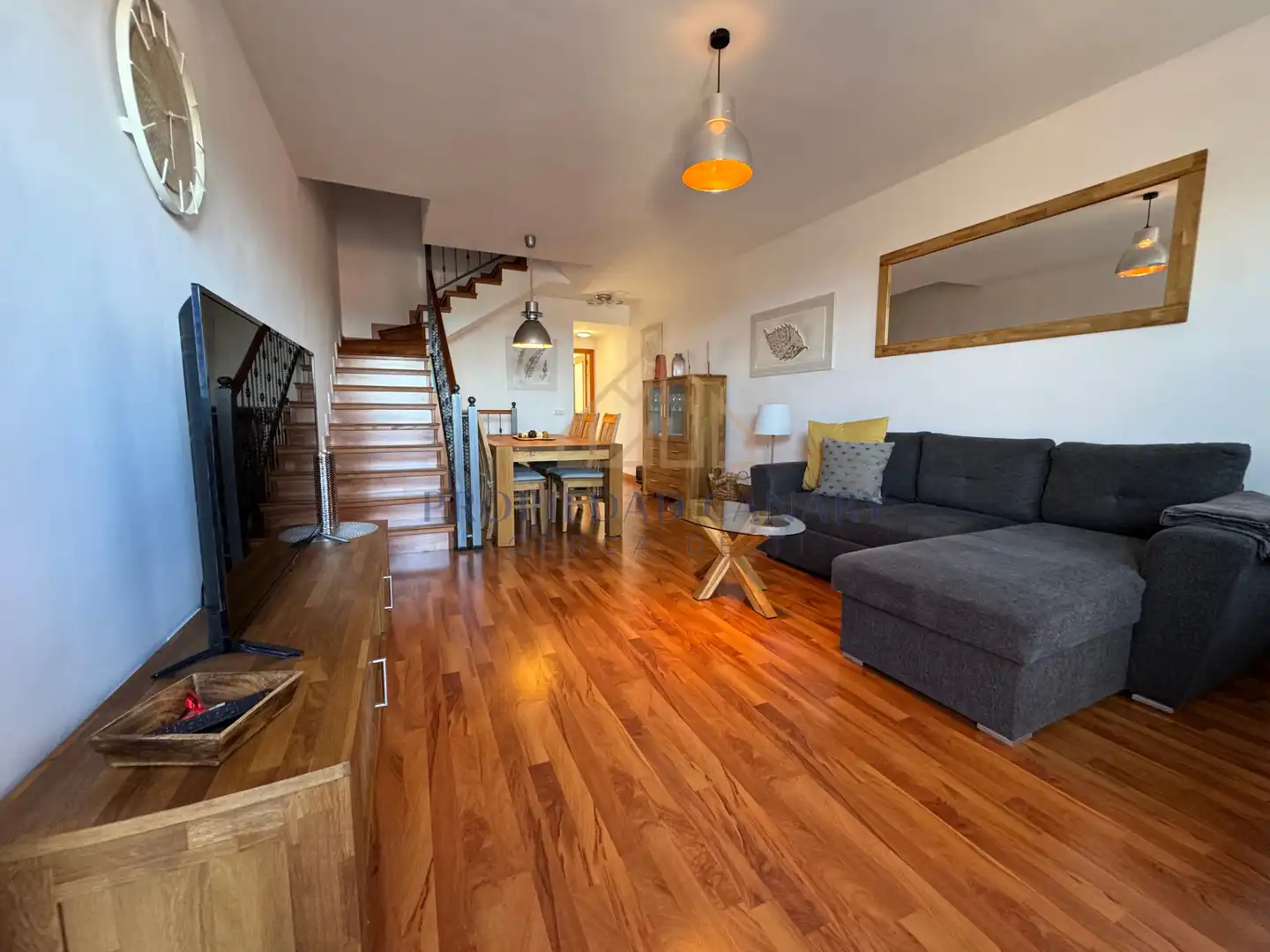 Sala de estar de Casa adosada de alquiler en La Orotava con Jardín privado, Terraza y Amueblado