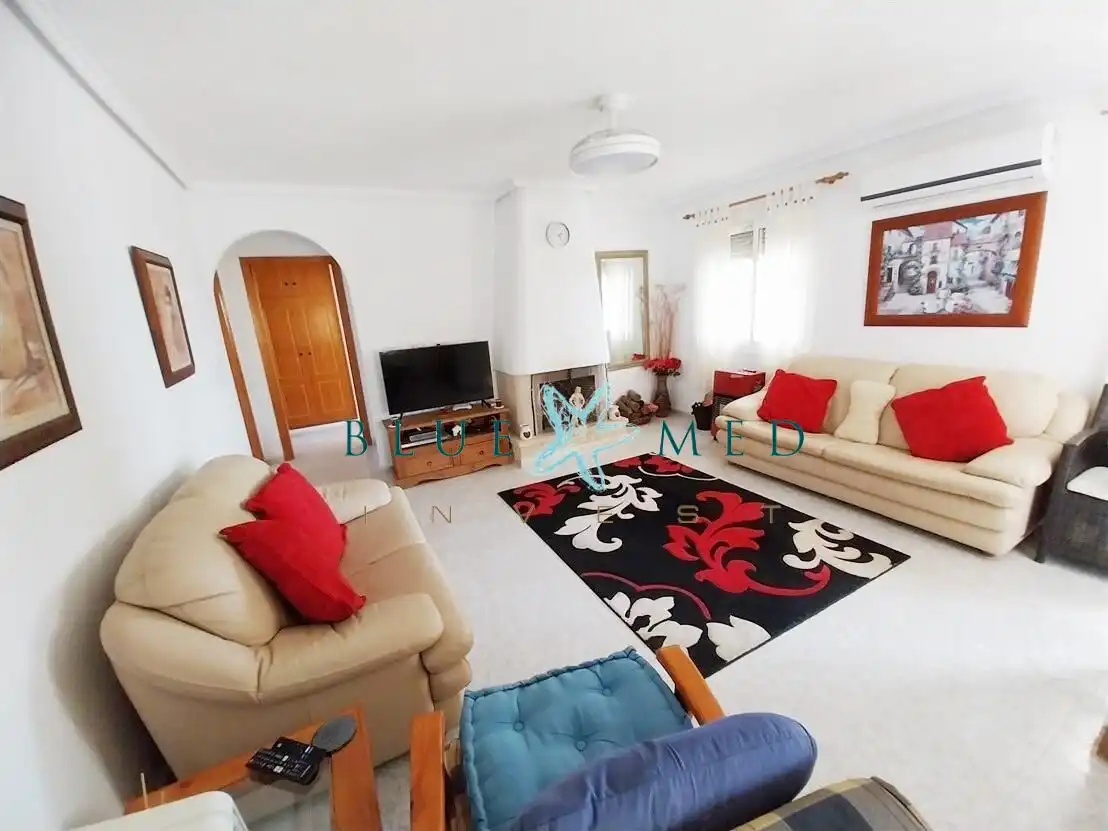 Sala de estar de Casa o chalet en venta en Mazarrón con Aire acondicionado, Calefacción y Jardín privado