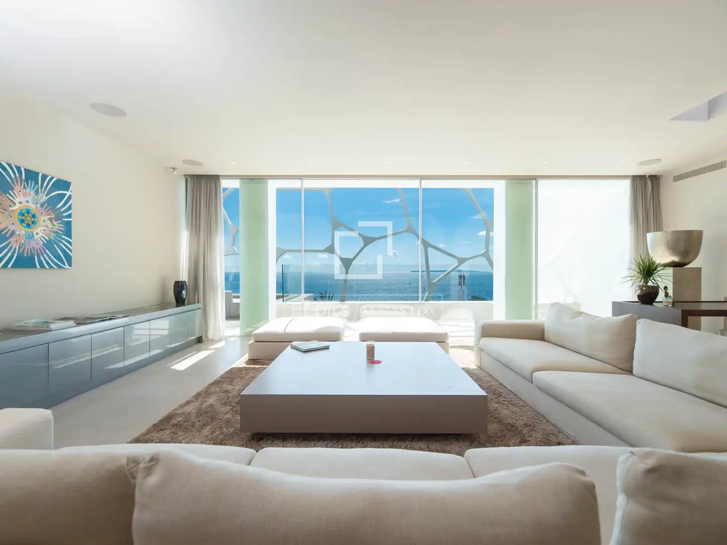 Living room of Houses for sale in Santa Eulària des Riu  with Air Conditioner, Heating and Private garden