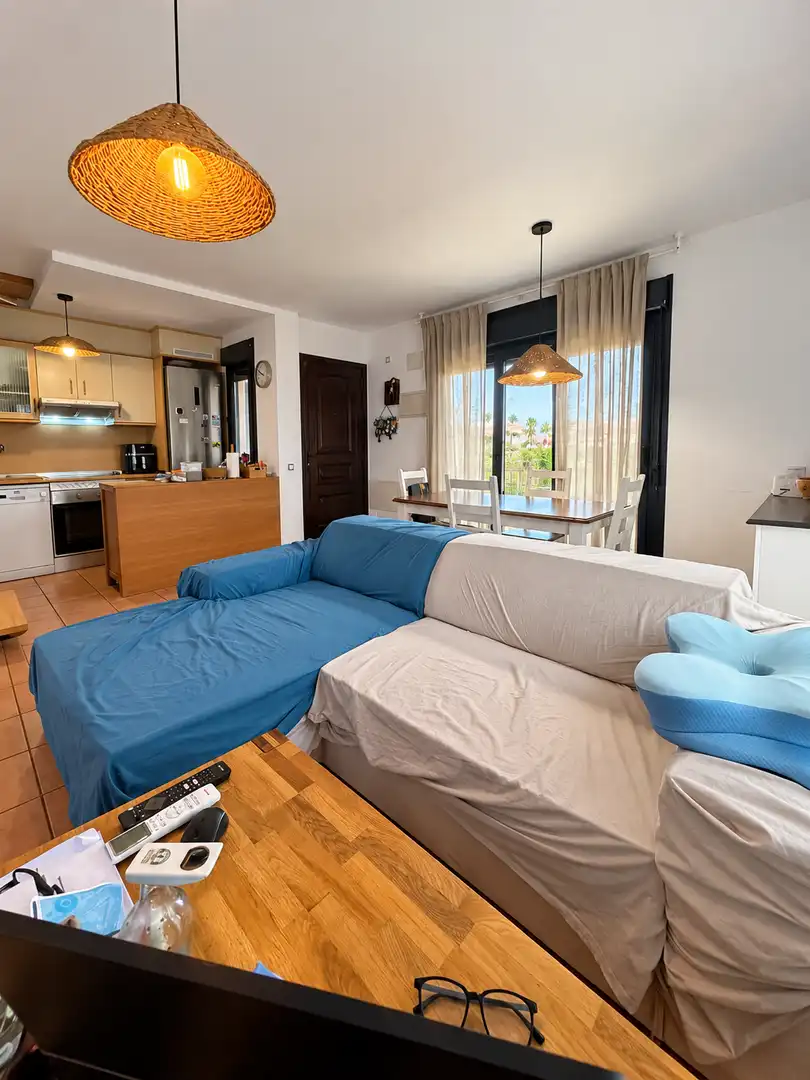 Sala de estar de Casa o chalet en venta en La Oliva con Terraza, Amueblado y Piscina comunitaria