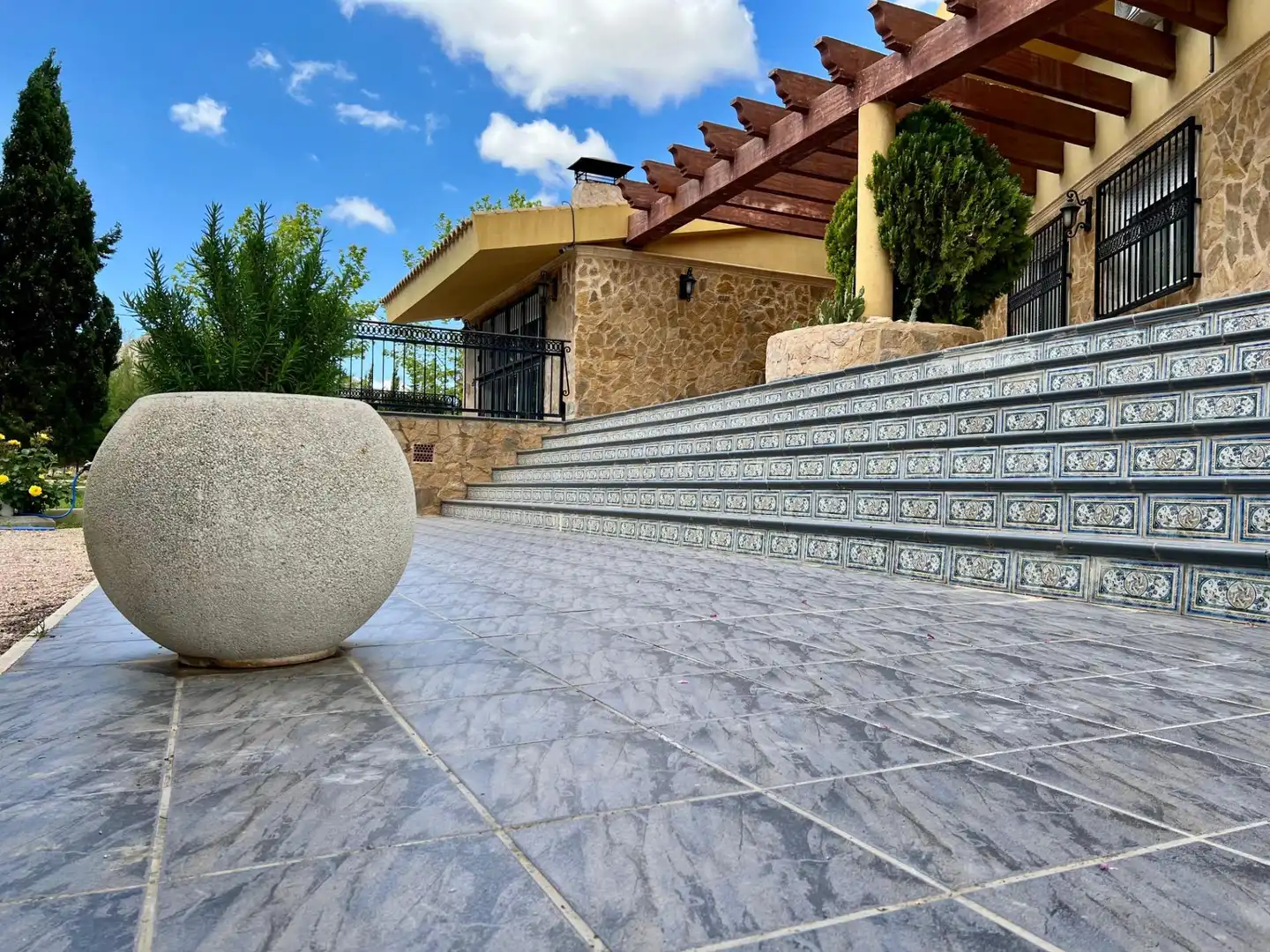 Terrassa de Finca rústica en venda en Sax amb Aire condicionat, Jardí privat i Terrassa