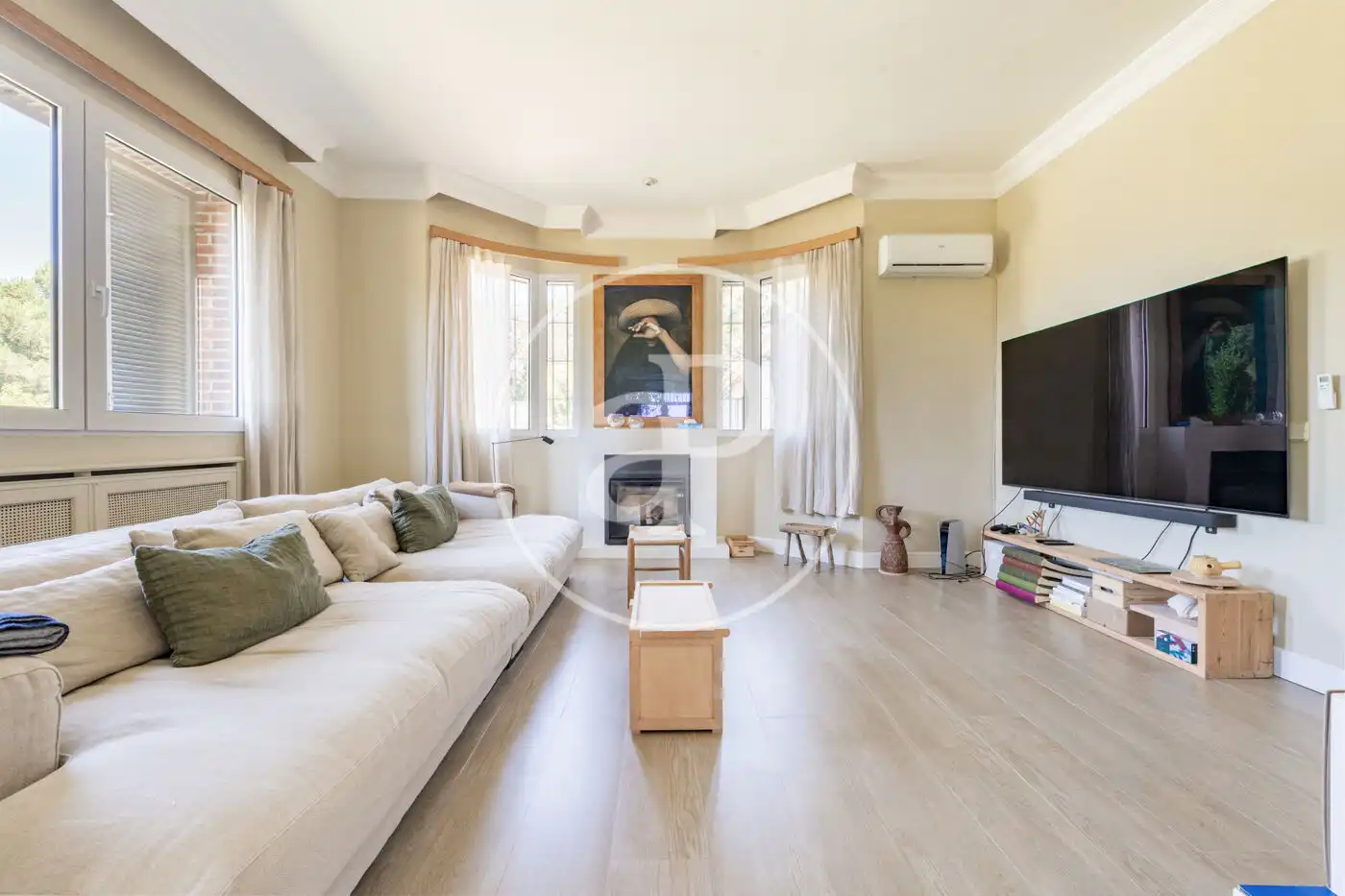 Sala de estar de Casa o chalet de alquiler en Pozuelo de Alarcón con Aire acondicionado, Calefacción y Jardín privado