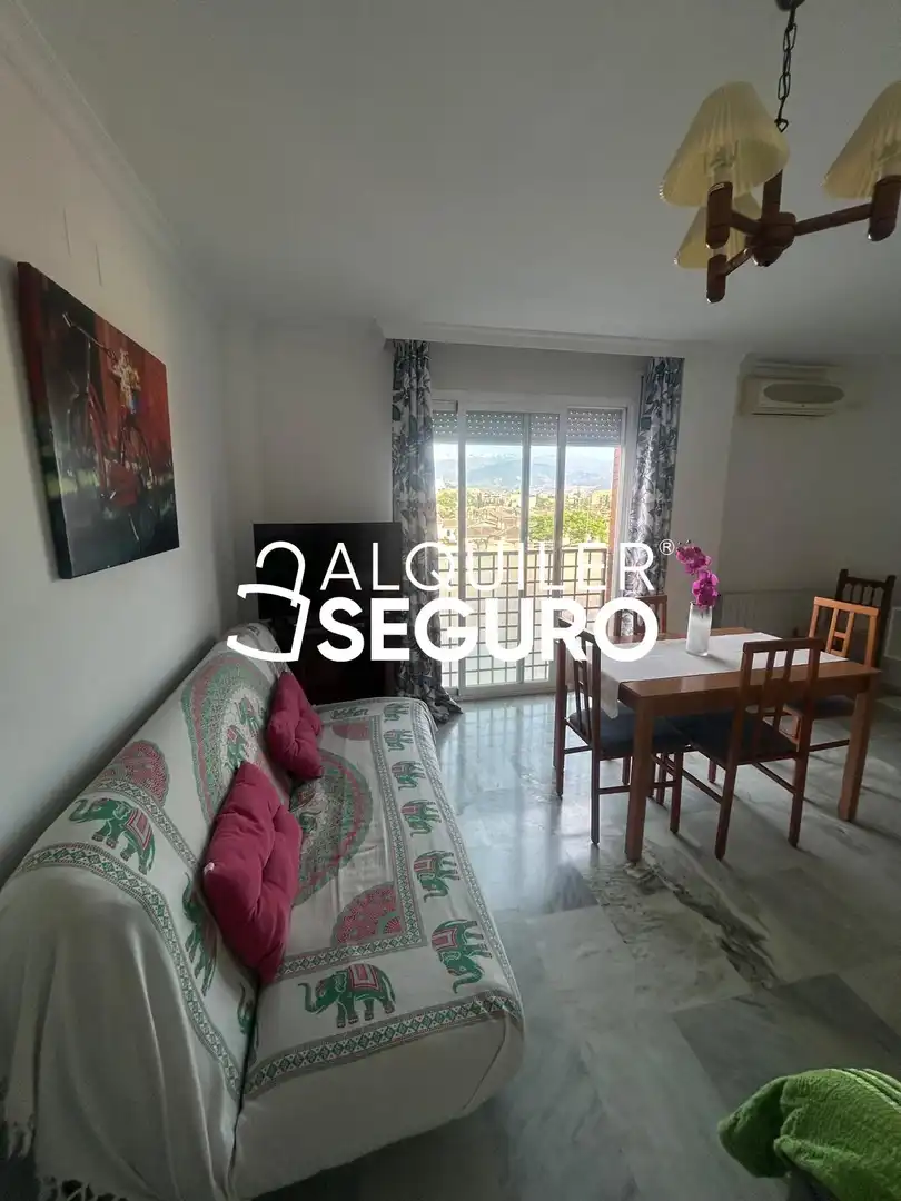 Living room of Flat for rent in Granada  with Air Conditioner and Furnished