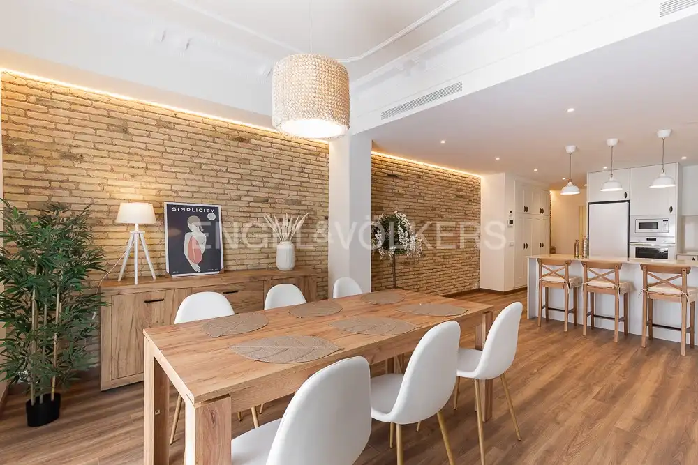 Comedor de Piso de alquiler en Valencia con Aire acondicionado, Calefacción y Parquet