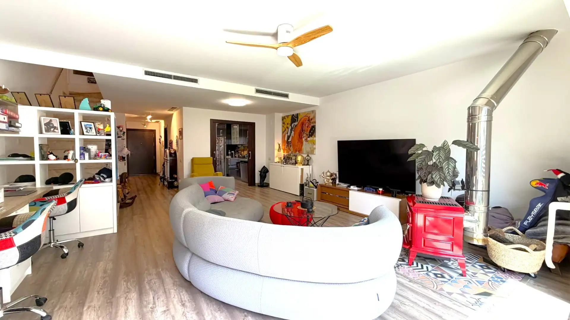 Sala de estar de Casa adosada en venta en Dosrius con Aire acondicionado, Calefacción y Jardín privado