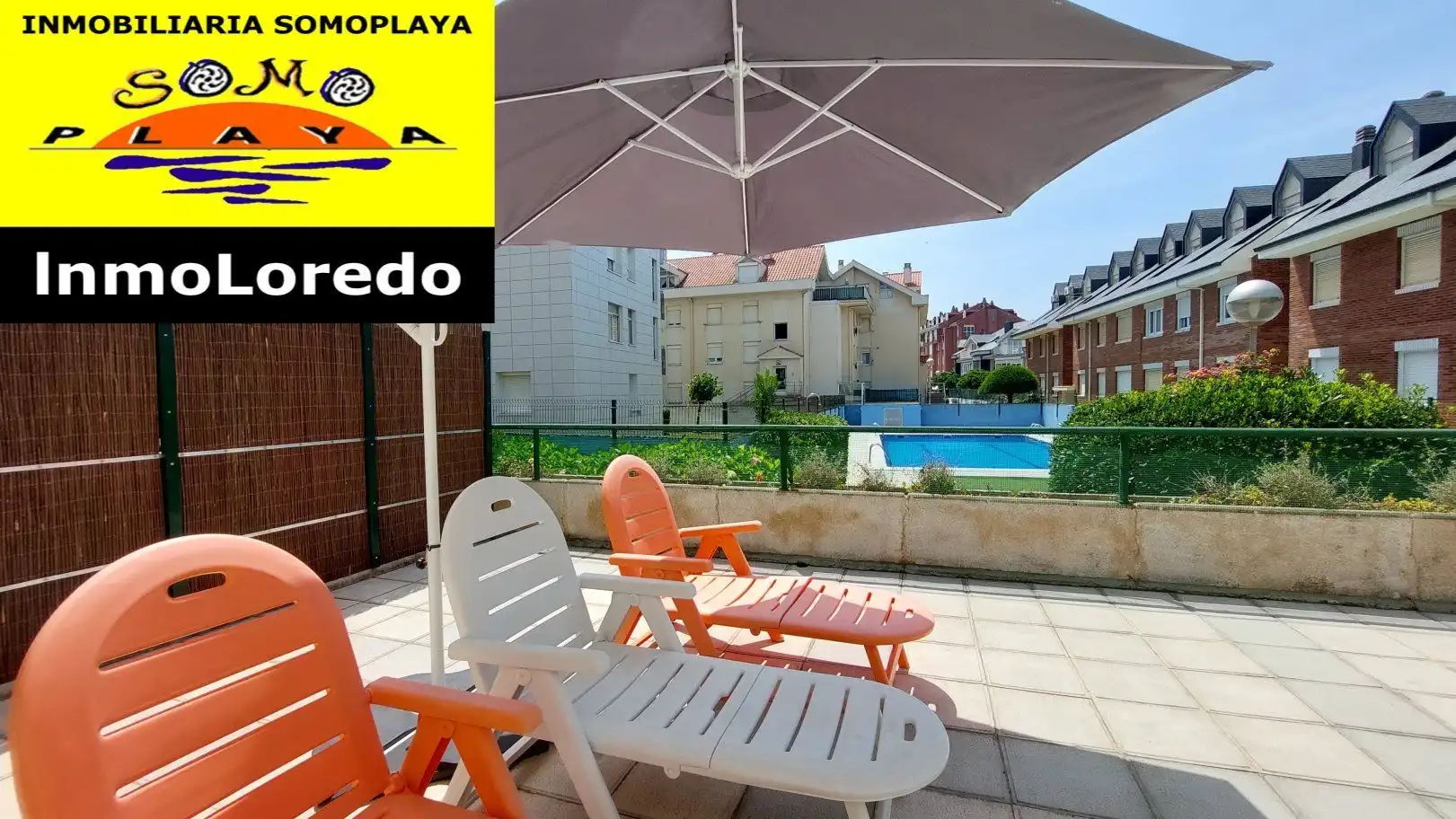 Terrasse von Wohnung zur Miete in Ribamontán al Mar mit Terrasse, Möbliert und Gemeinschaftspool