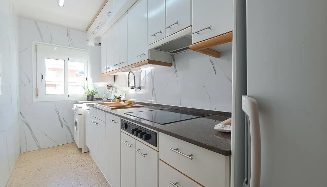 Küche von Wohnung zum Verkauf in Tarragona mit Klimaanlage und Ofen