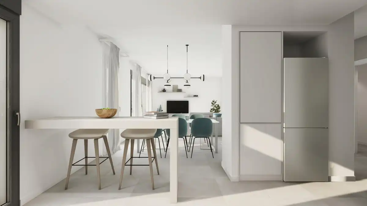 Cuina de Apartament en venda en Estepona amb Aire condicionat, Traster i Piscina comunitària