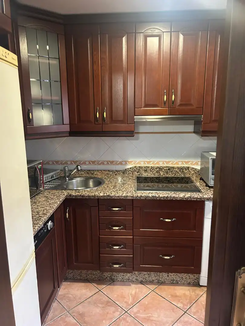 Cuina de Apartament de lloguer en Dos Hermanas amb Aire condicionat, Moblat i Rentadora