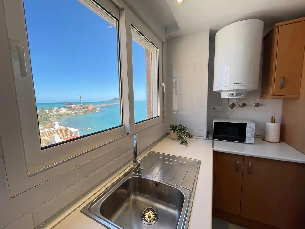 Küche von Wohnungen zum Verkauf in La Manga del Mar Menor mit Heizung, Parkett und Terrasse