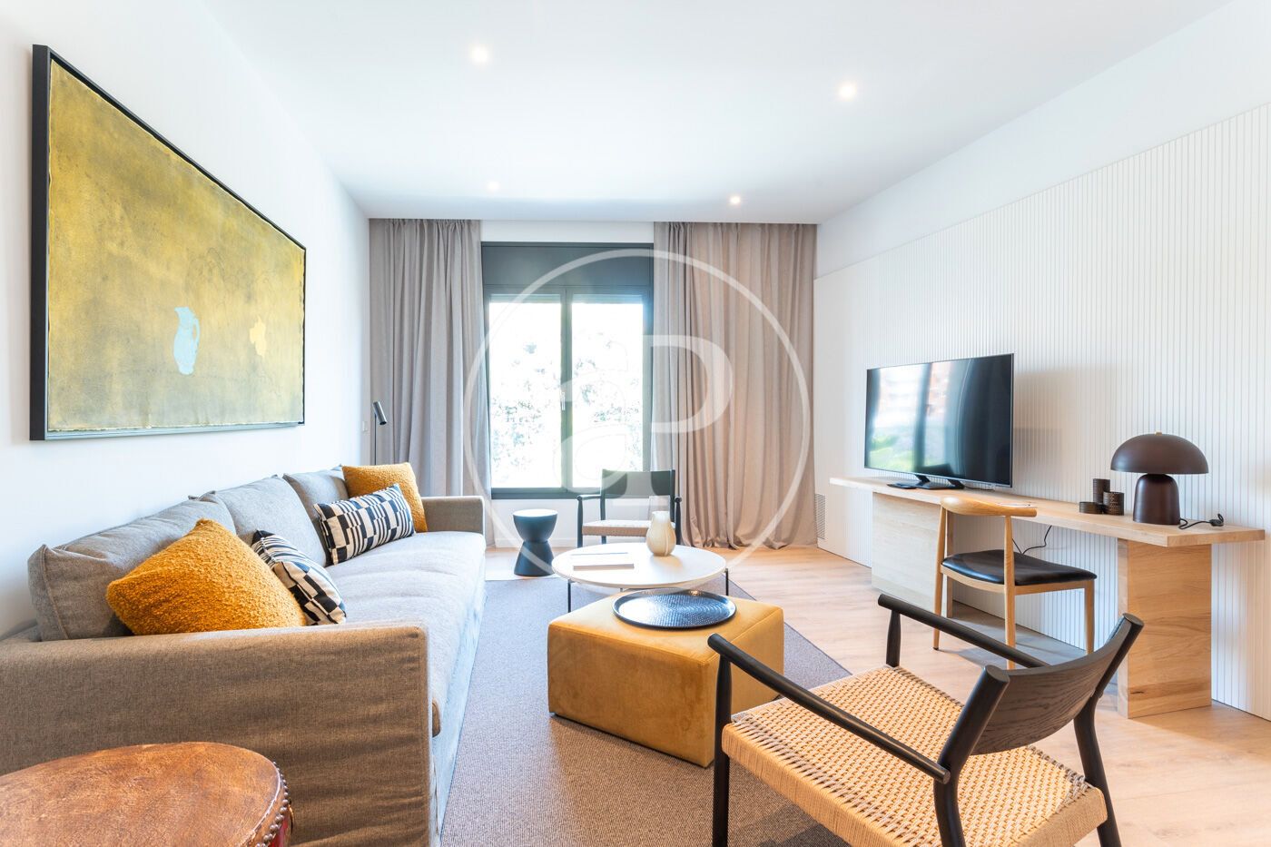 Living room of Flat to rent in  Barcelona Capital  with Air Conditioner, Heating and Terrace