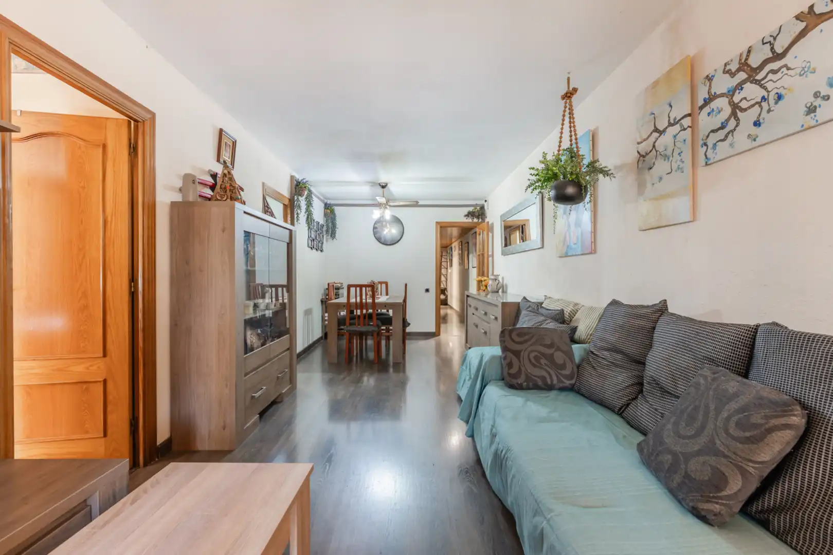 Sala de estar de Piso en venta en Badalona con Parquet y Balcón