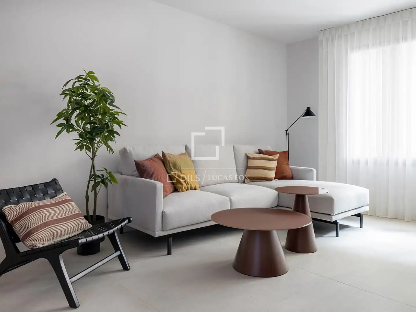 Wohnzimmer von Wohnung zur Miete in Barcelona mit Klimaanlage, Terrasse und Möbliert