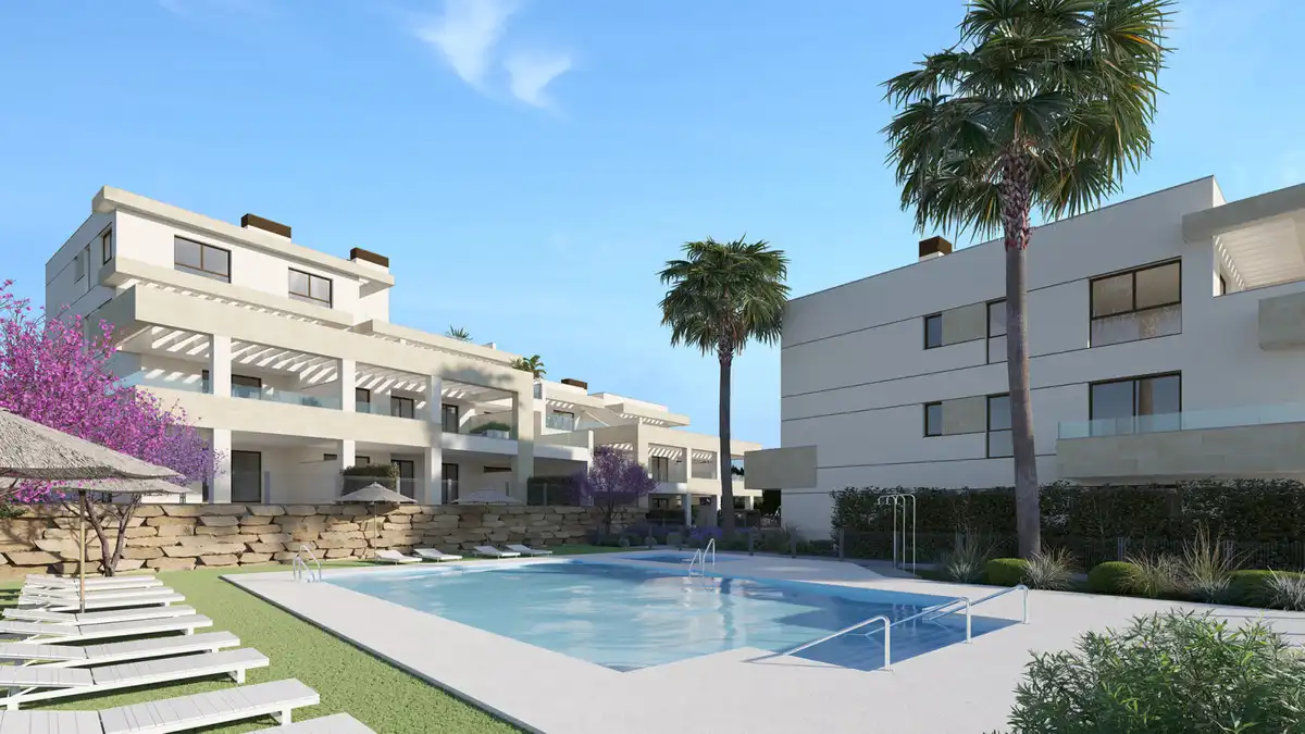 Jardí de Apartament en venda en Estepona amb Aire condicionat, Jardí privat i Terrassa
