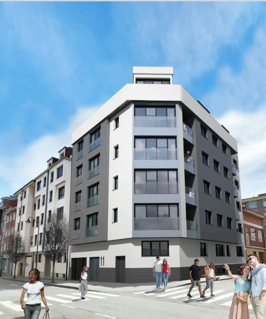 Vista exterior de Pis en venda en Gijón  amb Calefacció i Traster