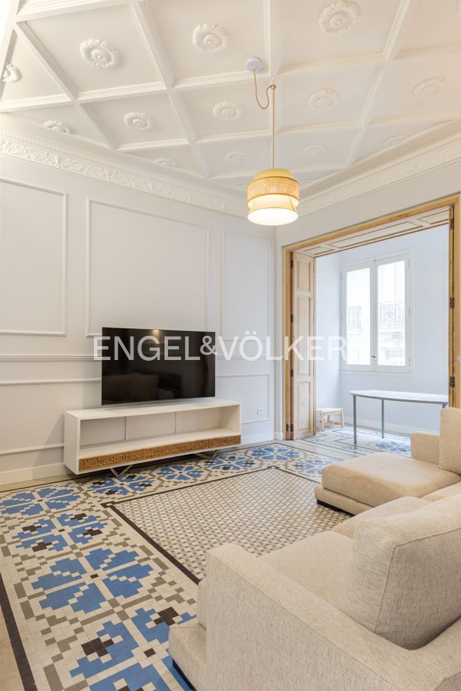 Living room of Apartment to rent in  Valencia Capital  with Air Conditioner, Heating and Furnished