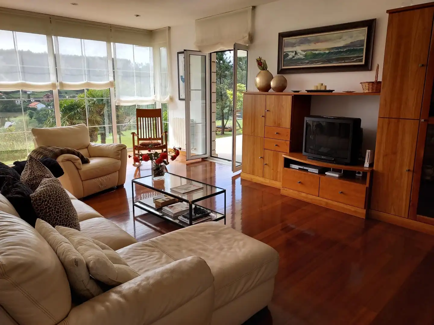 Living room of Houses for sale in Castrillón  with Heating, Private garden and Parquet flooring