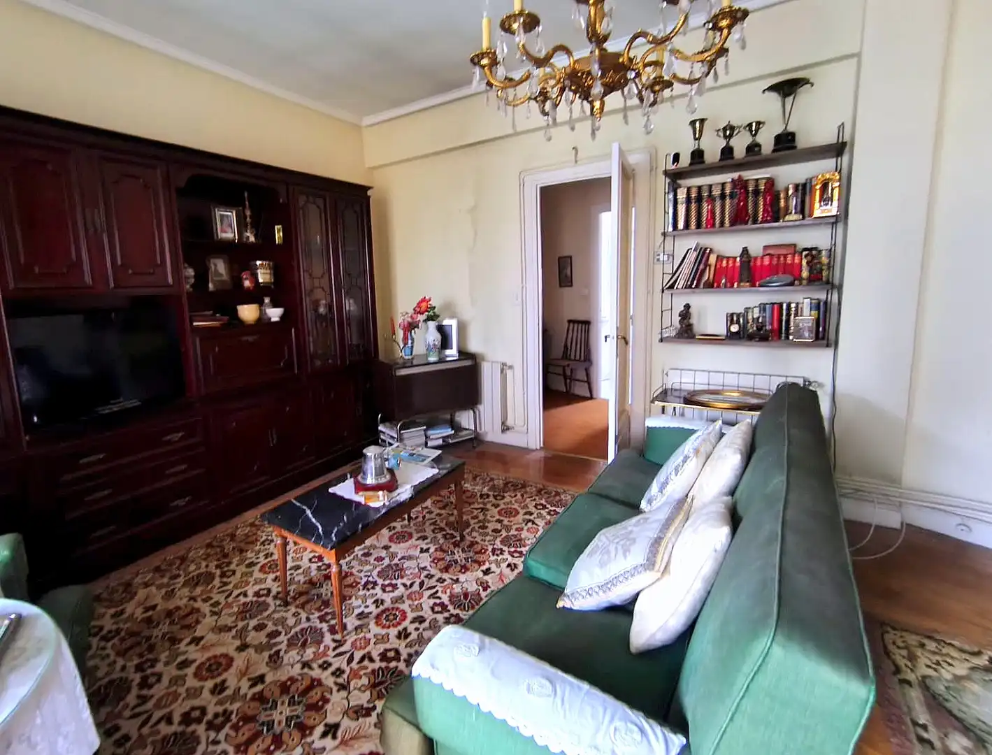 Sala de estar de Piso en venta en Getxo  con Amueblado y Balcón