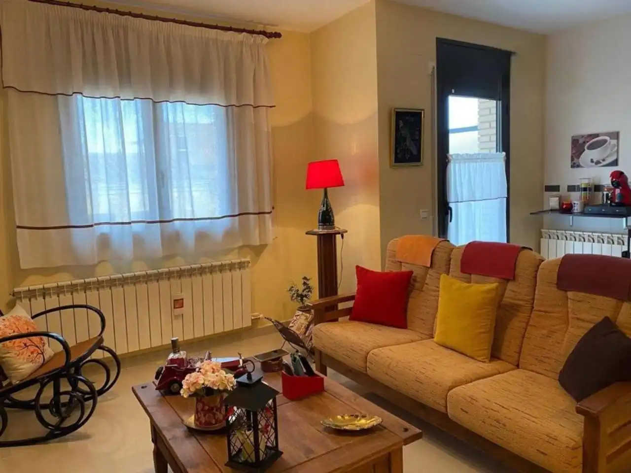 Living room of Flat for sale in Linyola  with Heating, Terrace and Furnished