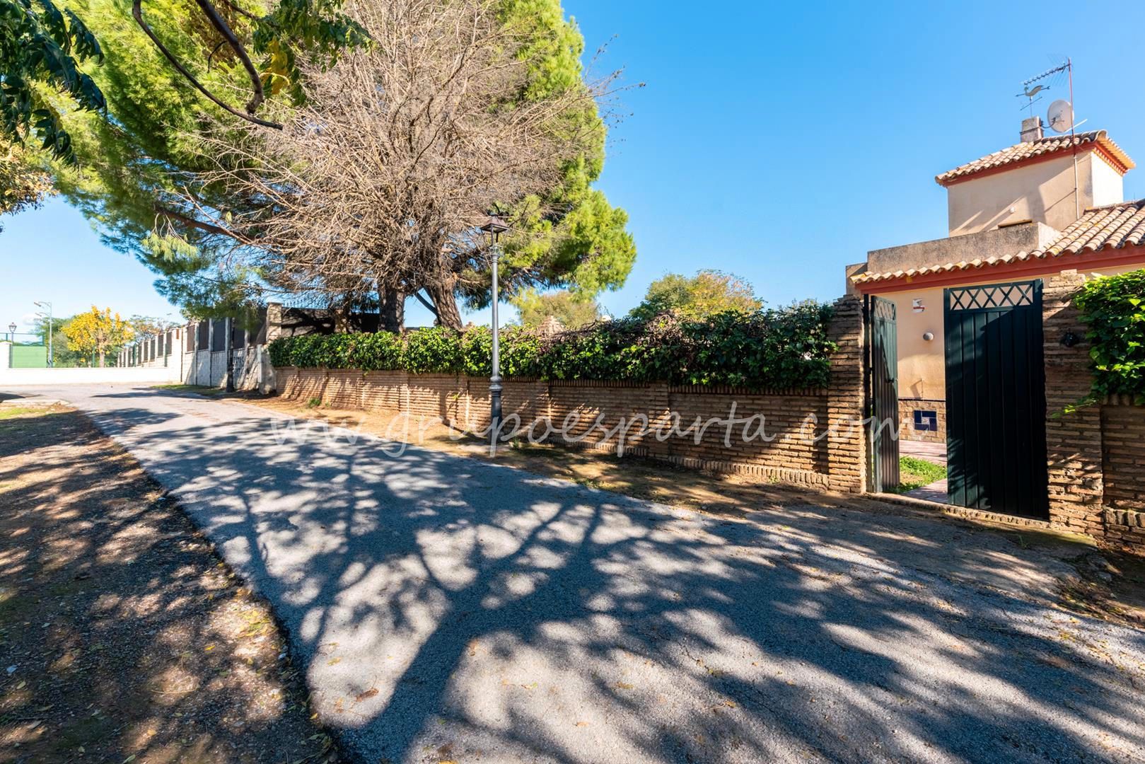 Vista exterior de Casa o xalet en venda en Espartinas amb Aire condicionat, Jardí privat i Terrassa